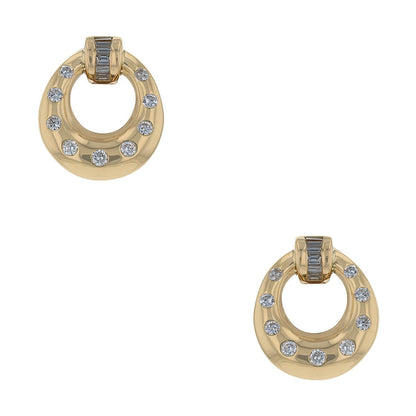 Diamonds and gold earrings