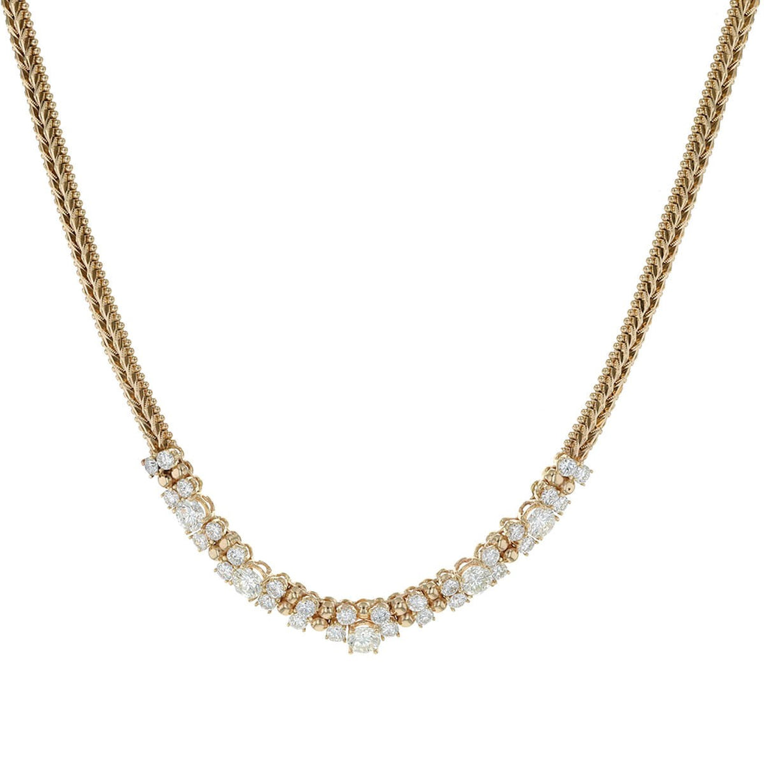 Diamonds and gold necklace