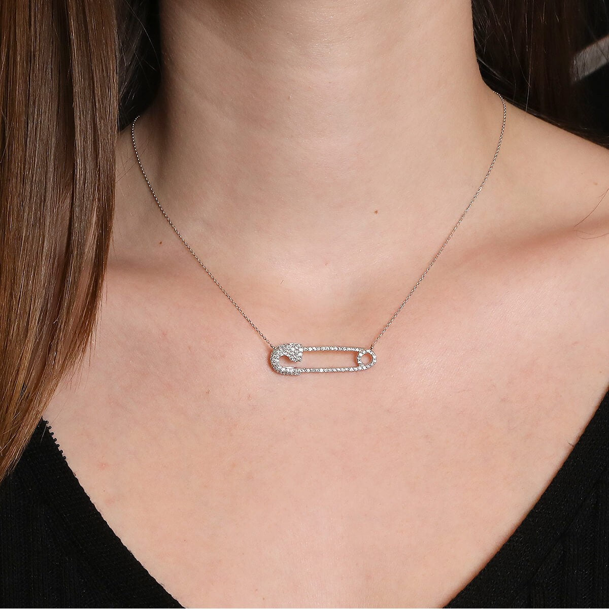 Diamonds and gold necklace