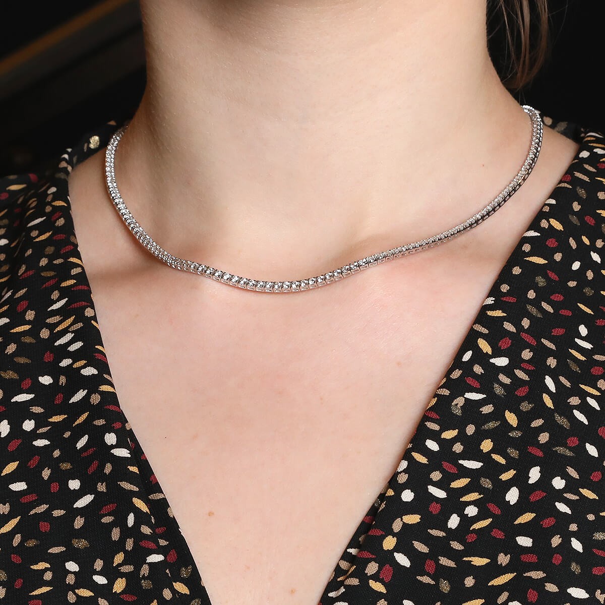 Diamonds and gold necklace