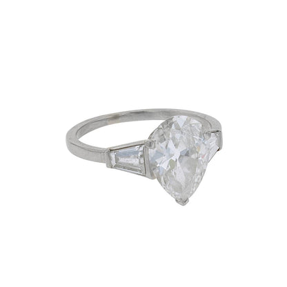 Diamonds and gold ring - LFG Certificate 2,55 cts F - VS2