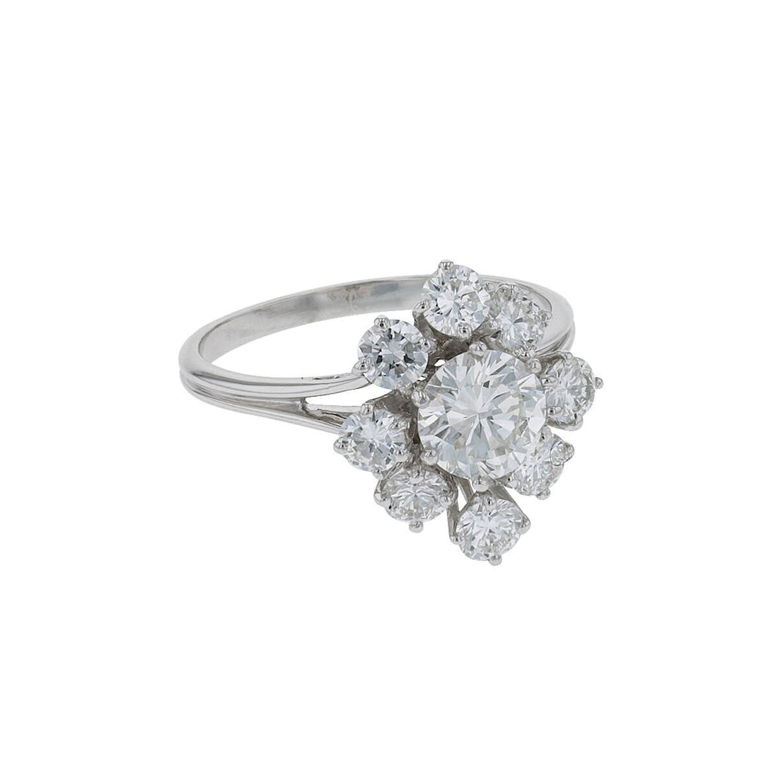 Diamonds and gold ring - Pre-certificate LFG 1,09 ct H VS2