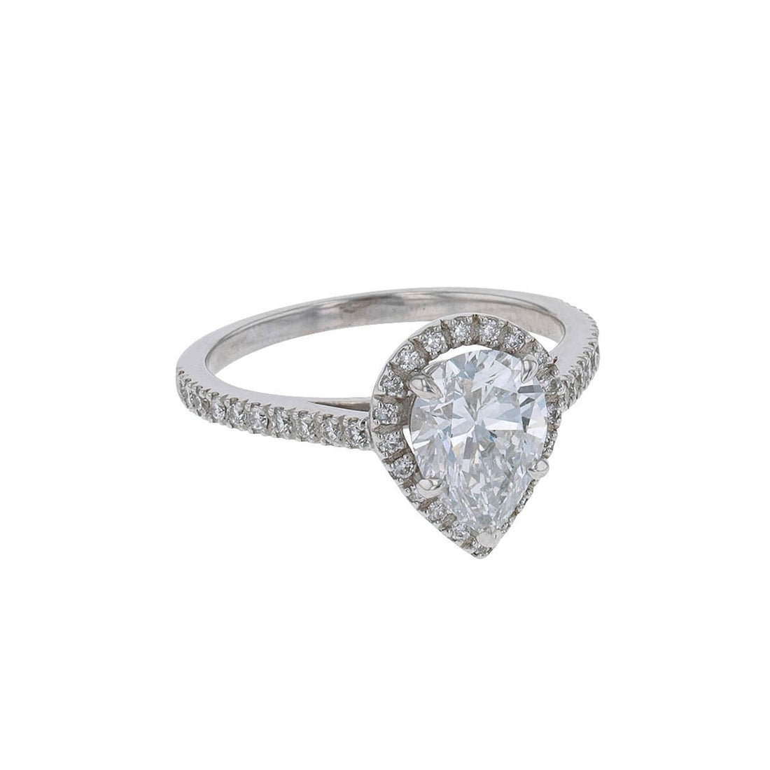 Diamonds and gold ring - Pre-certificate LFG 1,37 ct E VS1