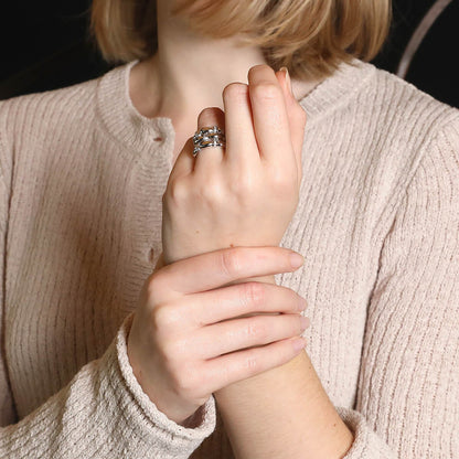 Diamonds and gold ring