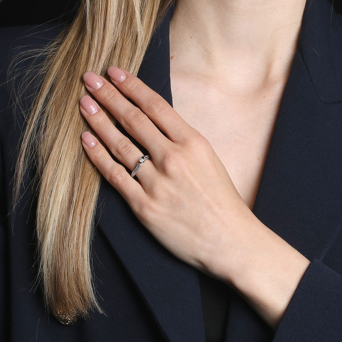 Diamonds and gold ring