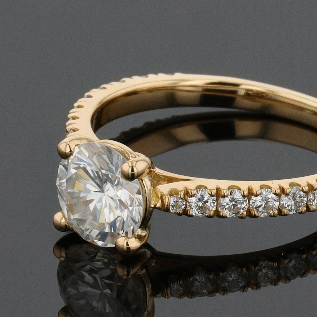Diamonds and gold ring