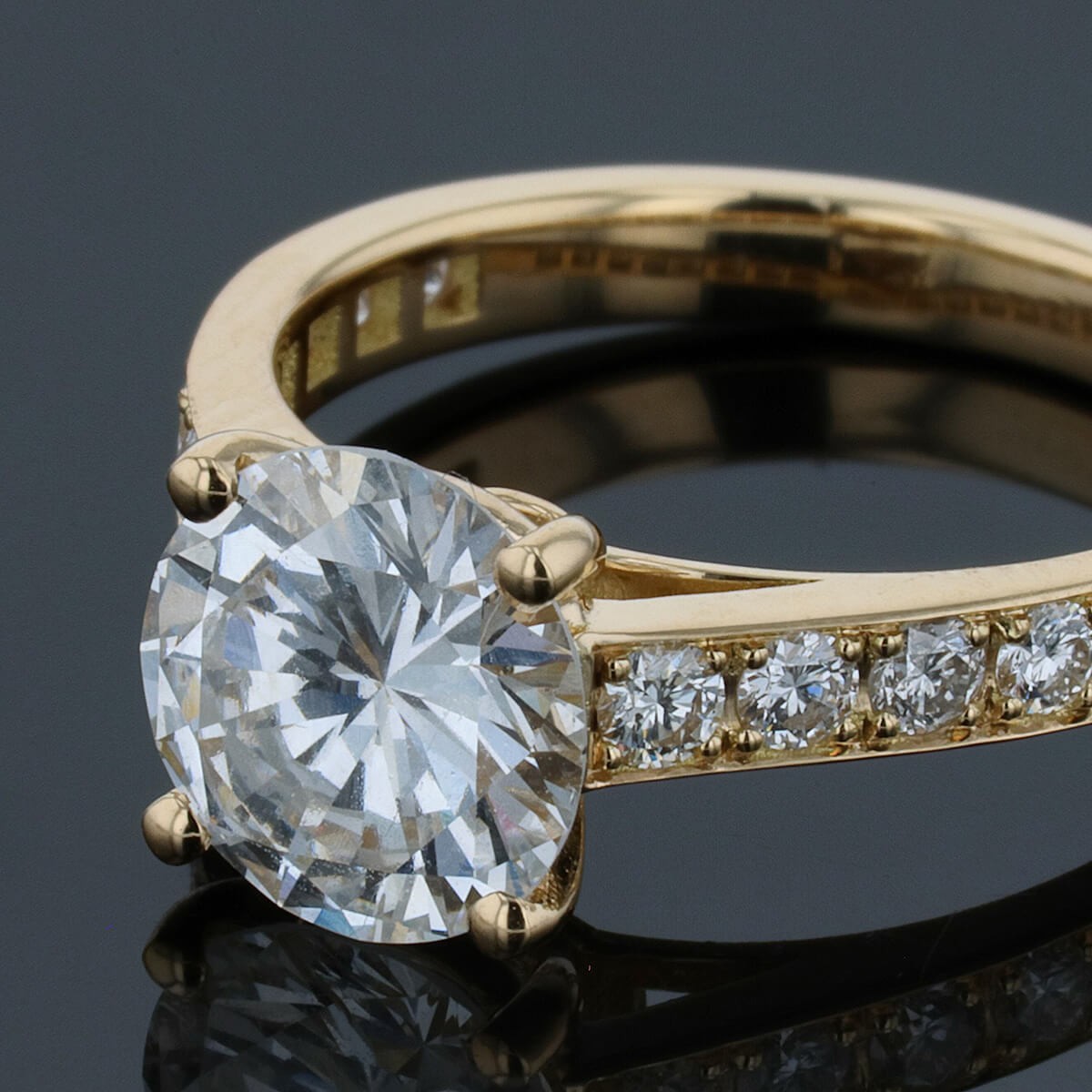 Diamonds and gold ring