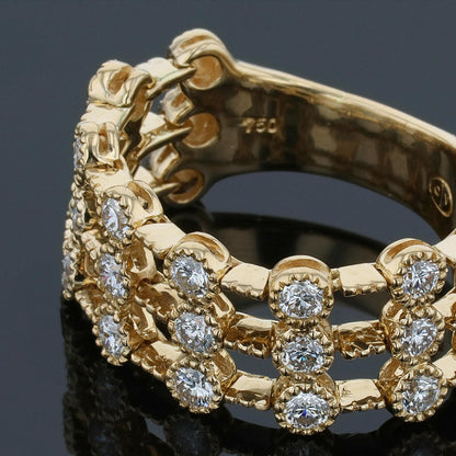 Diamonds and gold ring
