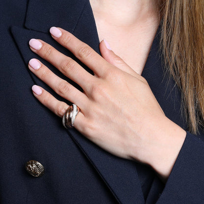 Diamonds and gold ring