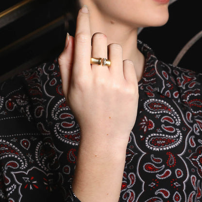 Diamonds and gold ring