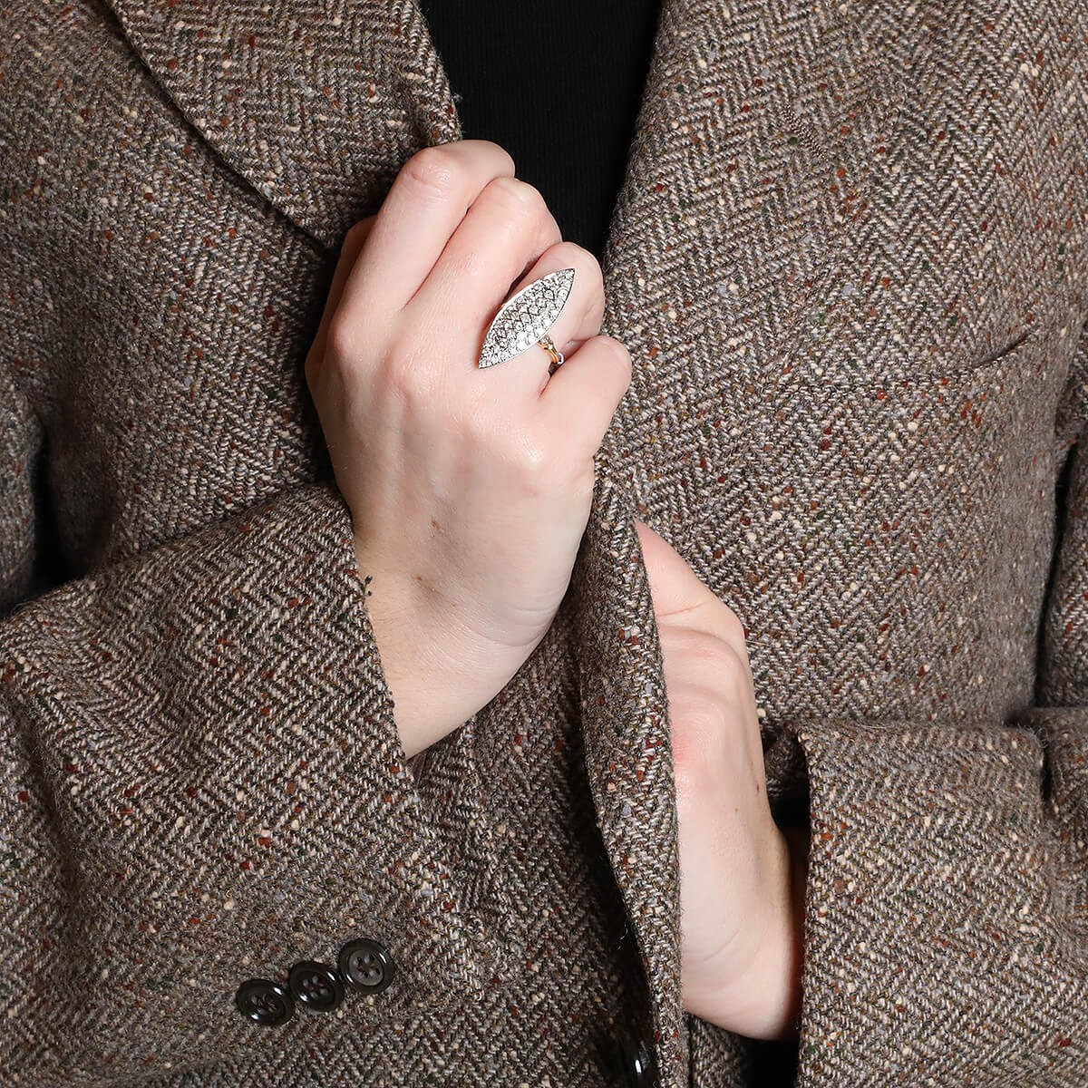 Diamonds and gold ring