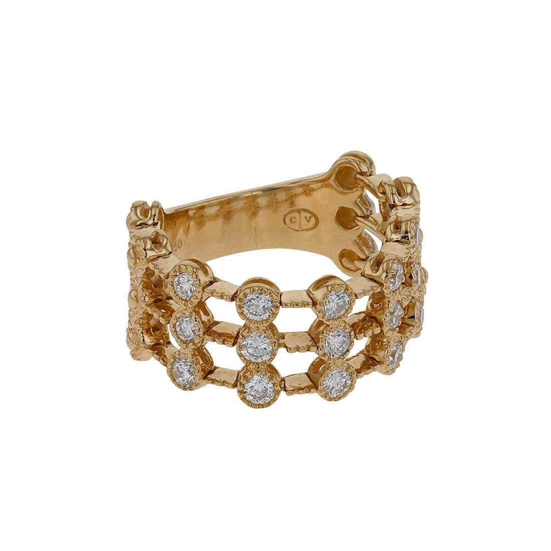 Diamonds and gold ring