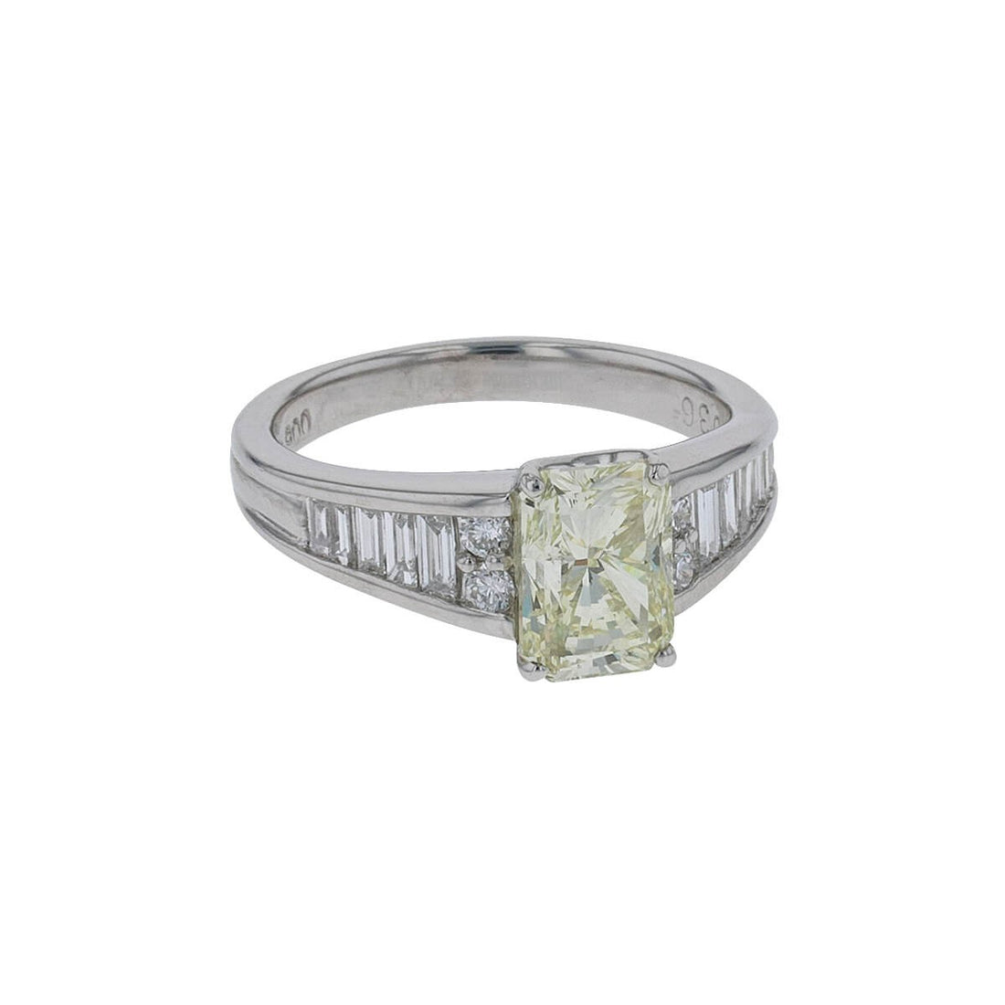 Diamonds and platinum ring - Pre-certificate LFG 1,76 cts N-R SI1
