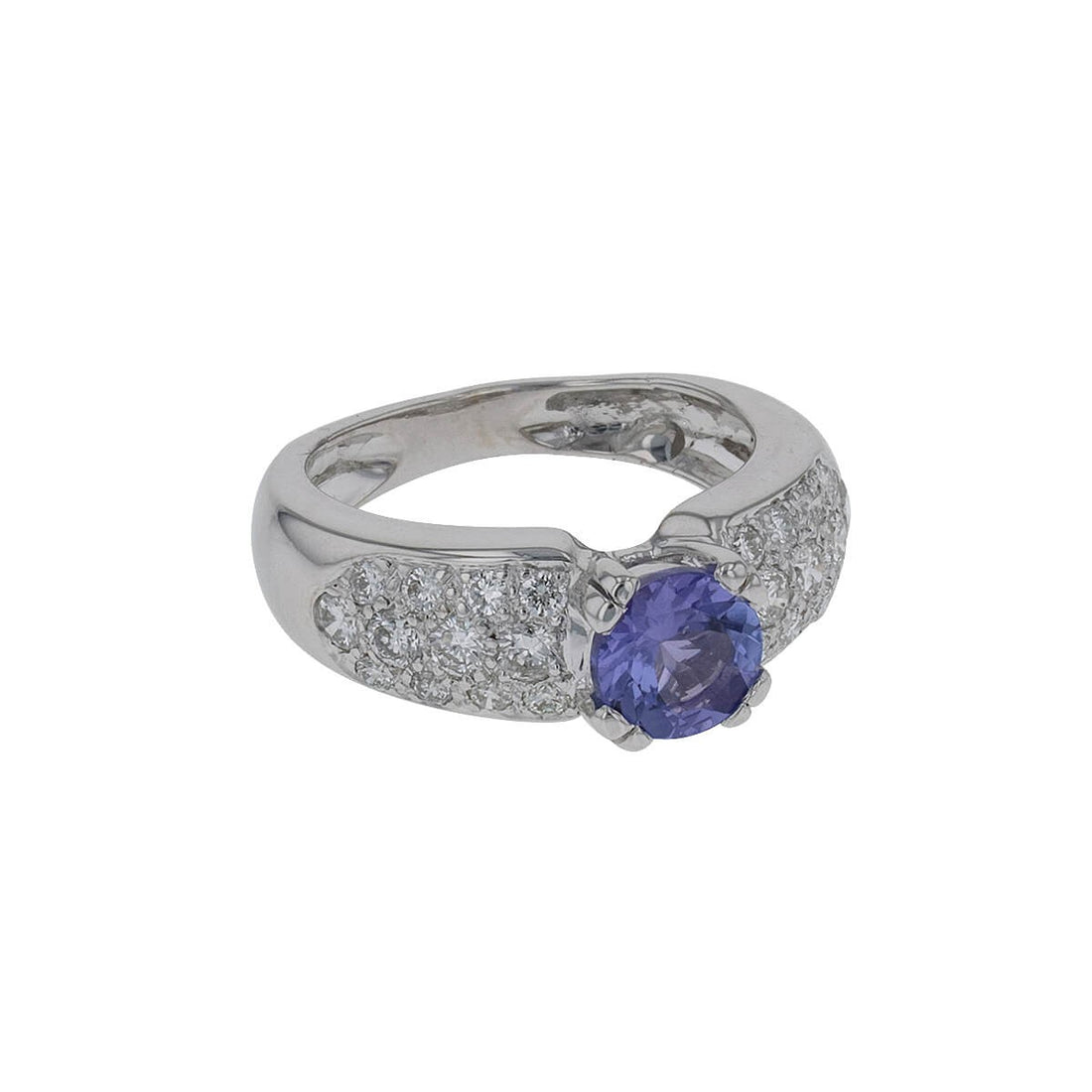 Diamonds, tanzanite and gold ring
