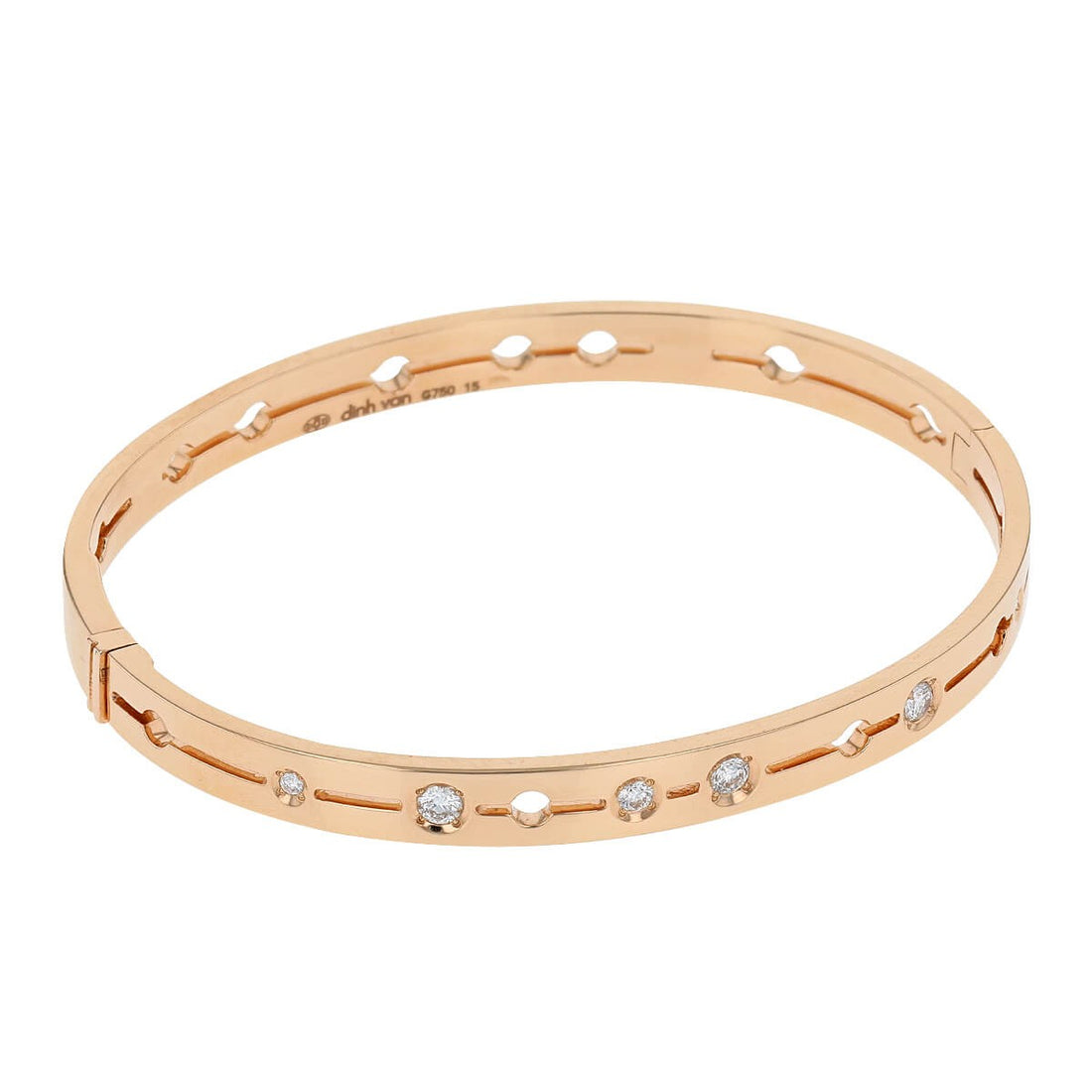 Dinh Van Pulse diamonds and gold bracelet