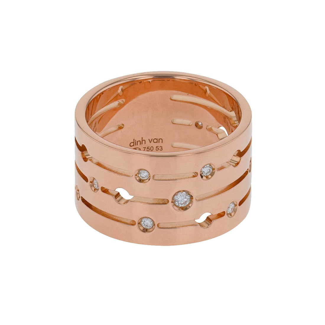 Dinh Van Pulse diamonds and gold ring
