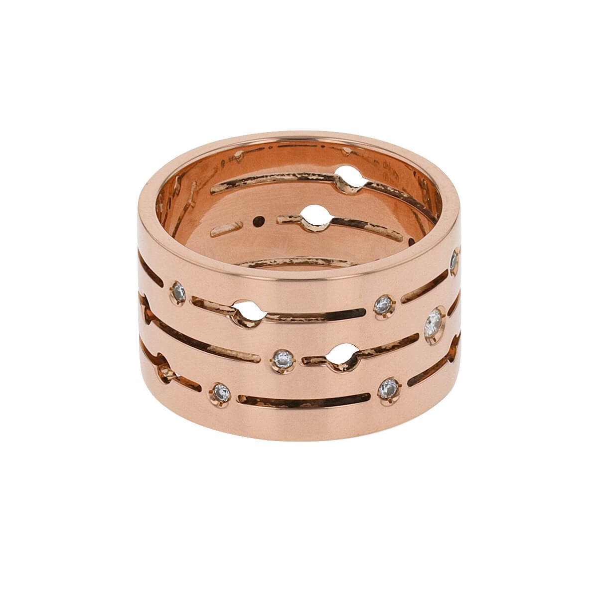 Dinh Van Pulse diamonds and gold ring