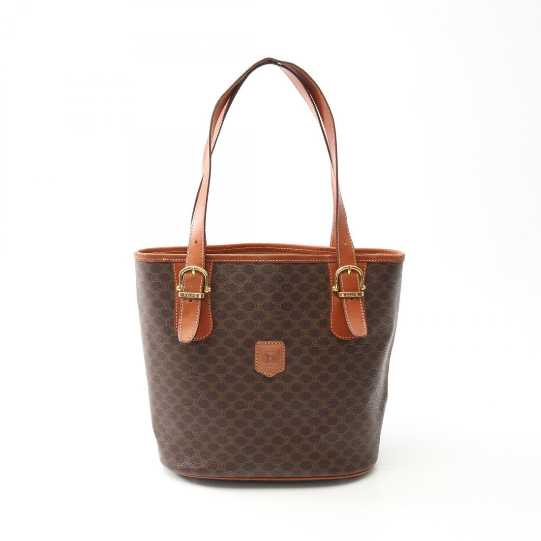 Celine Macadam Tote Bag Brown Pvc Coated Canvas Mc 97/2