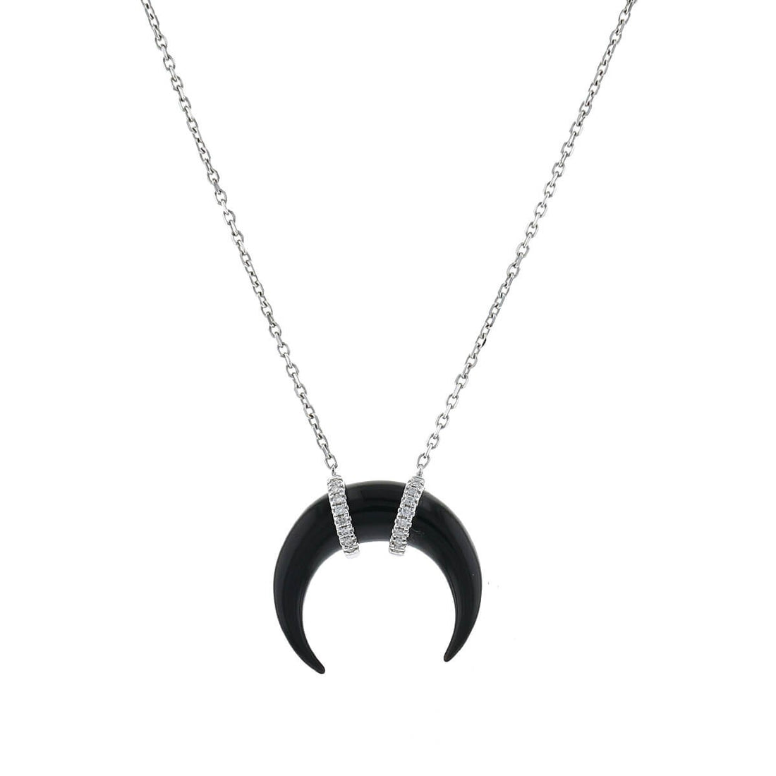 Djula Corne, diamonds, agate and gold necklace