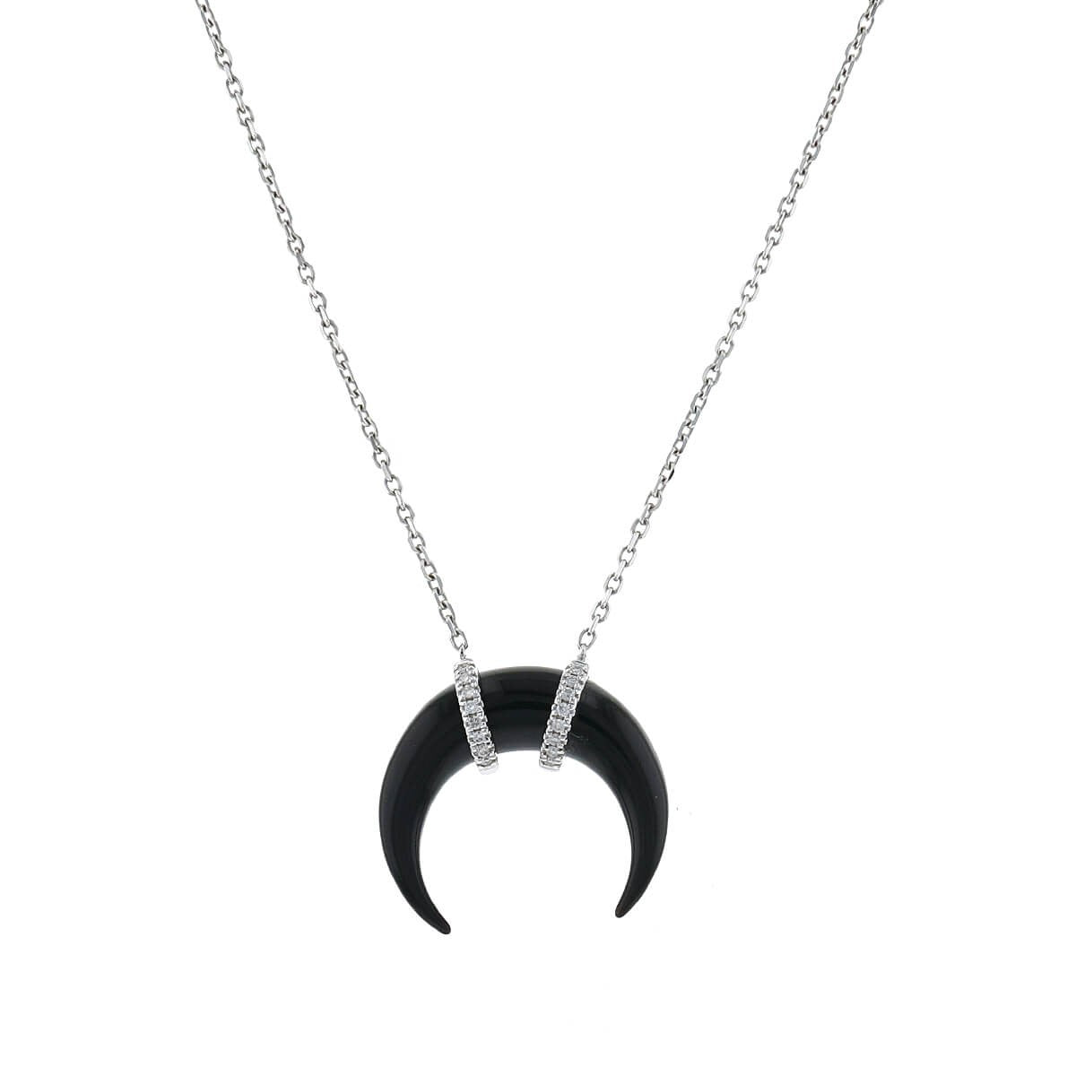 Djula Corne, diamonds, agate and gold necklace