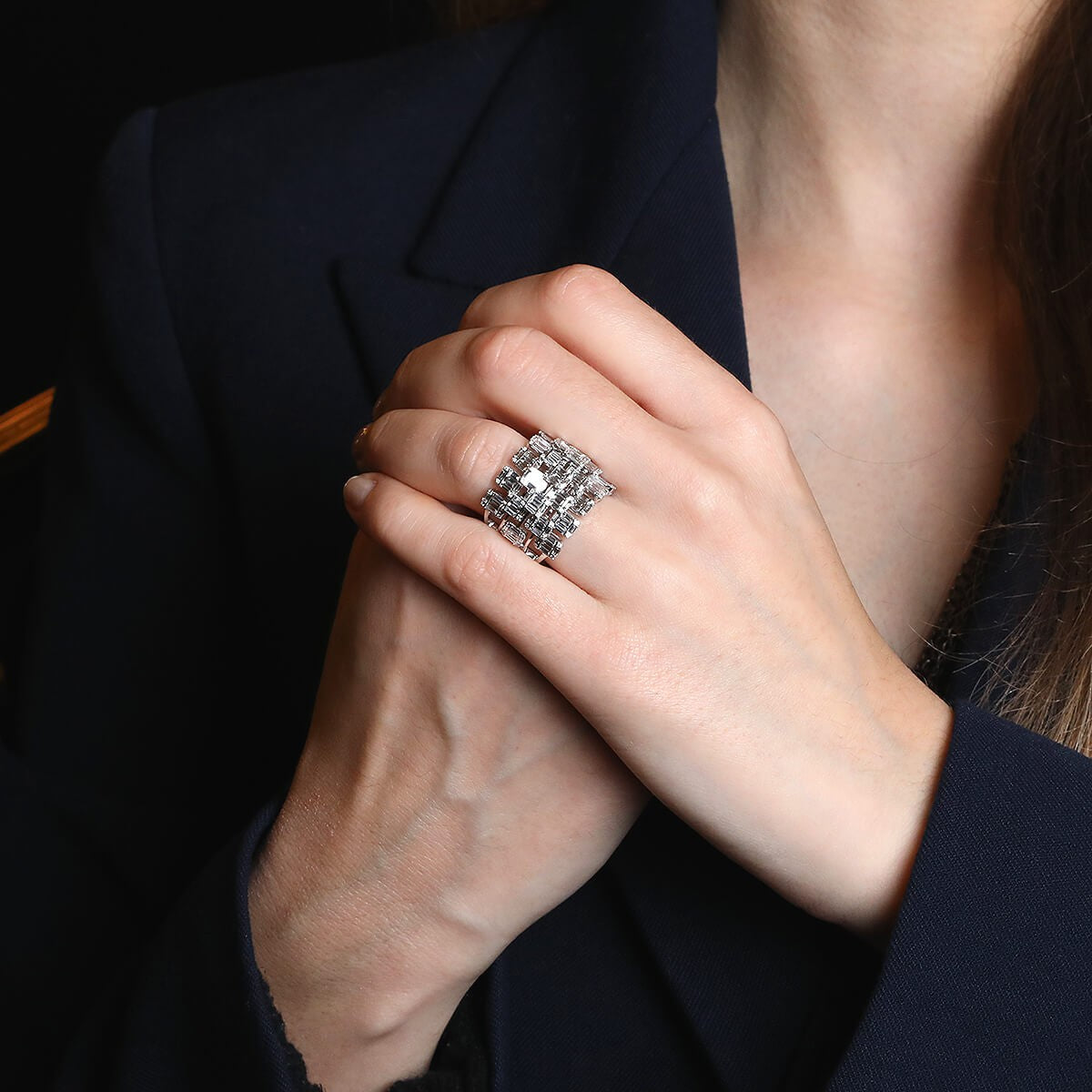 Djula Hepburn Beverly Hills diamonds and gold ring