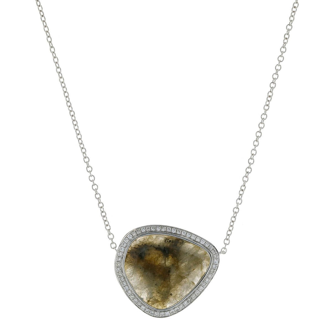 Djula Magic Stone agate and gold necklace