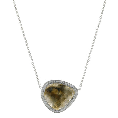 Djula Magic Stone agate and gold necklace