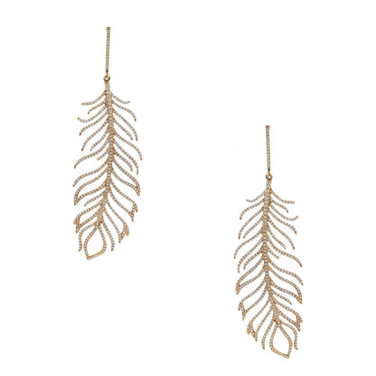 Djula Plume diamonds and gold earrings