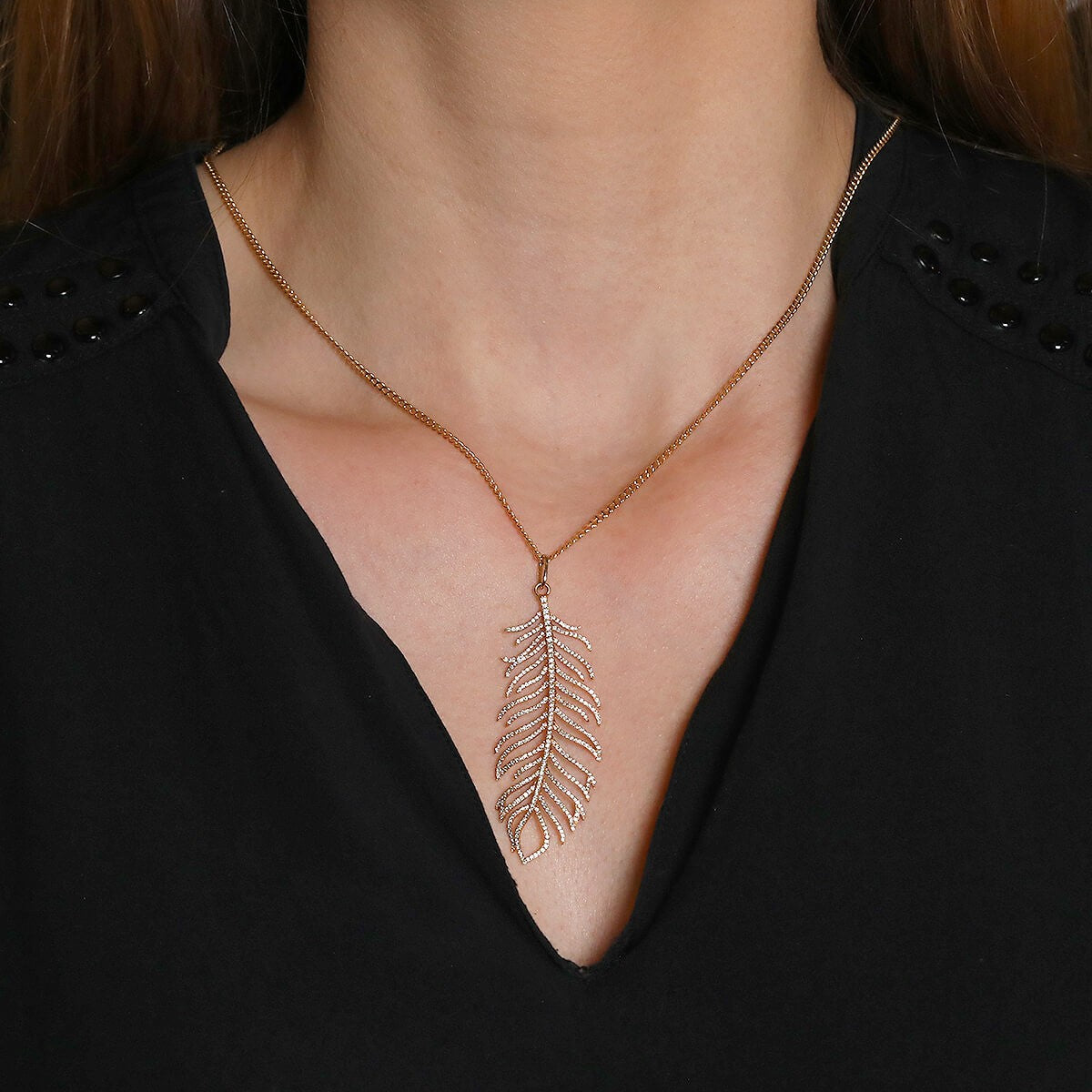 Djula Plume diamonds and gold necklace