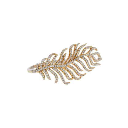 Djula Plume diamonds and gold ring
