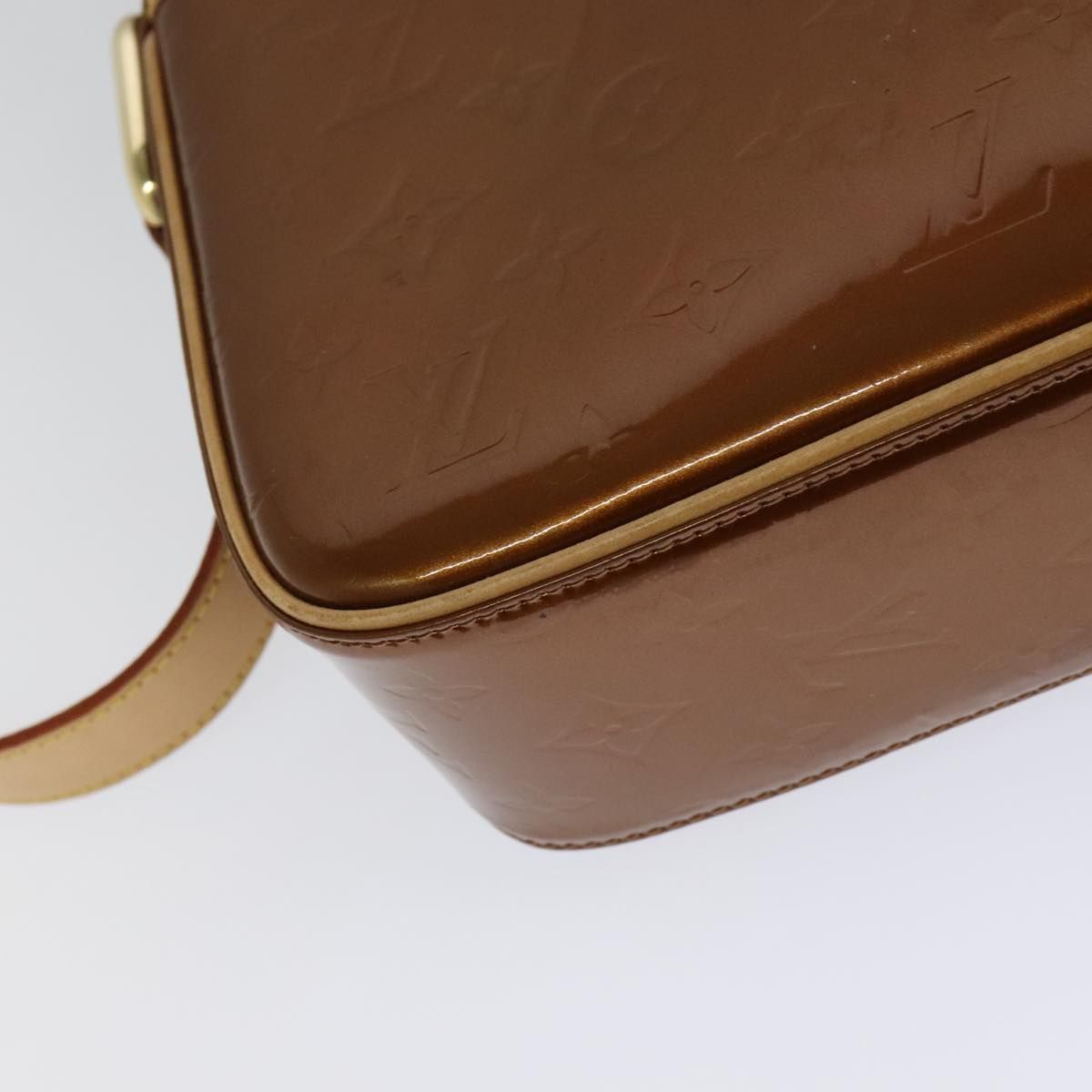 Louis Vuitton Vernis Christie Gm Shoulder Bag Bronze M 91107 Auth