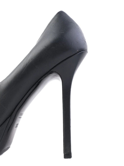 Excellent Gucci Black Leather High-Heeled Platform Shoes Size 36.5