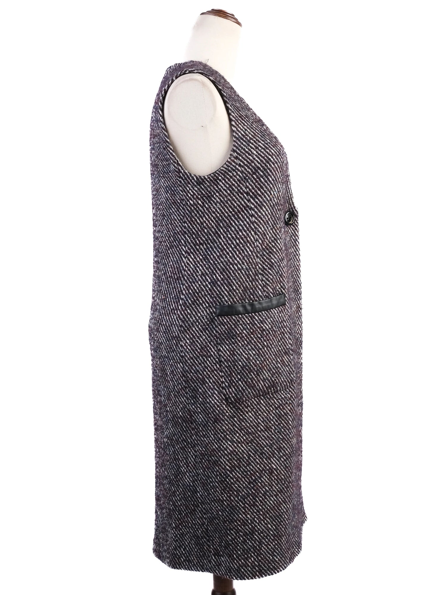 Excellent Liu Jo Gray Wool Sleeveless Dress Size S with Pockets