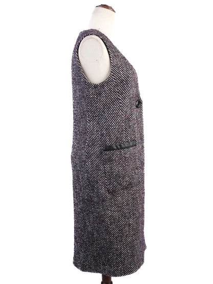 Excellent Liu Jo Gray Wool Sleeveless Dress Size S with Pockets