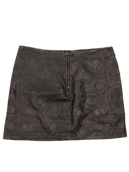 Excellent Alice+Olivia Black Textured Skirt Size M