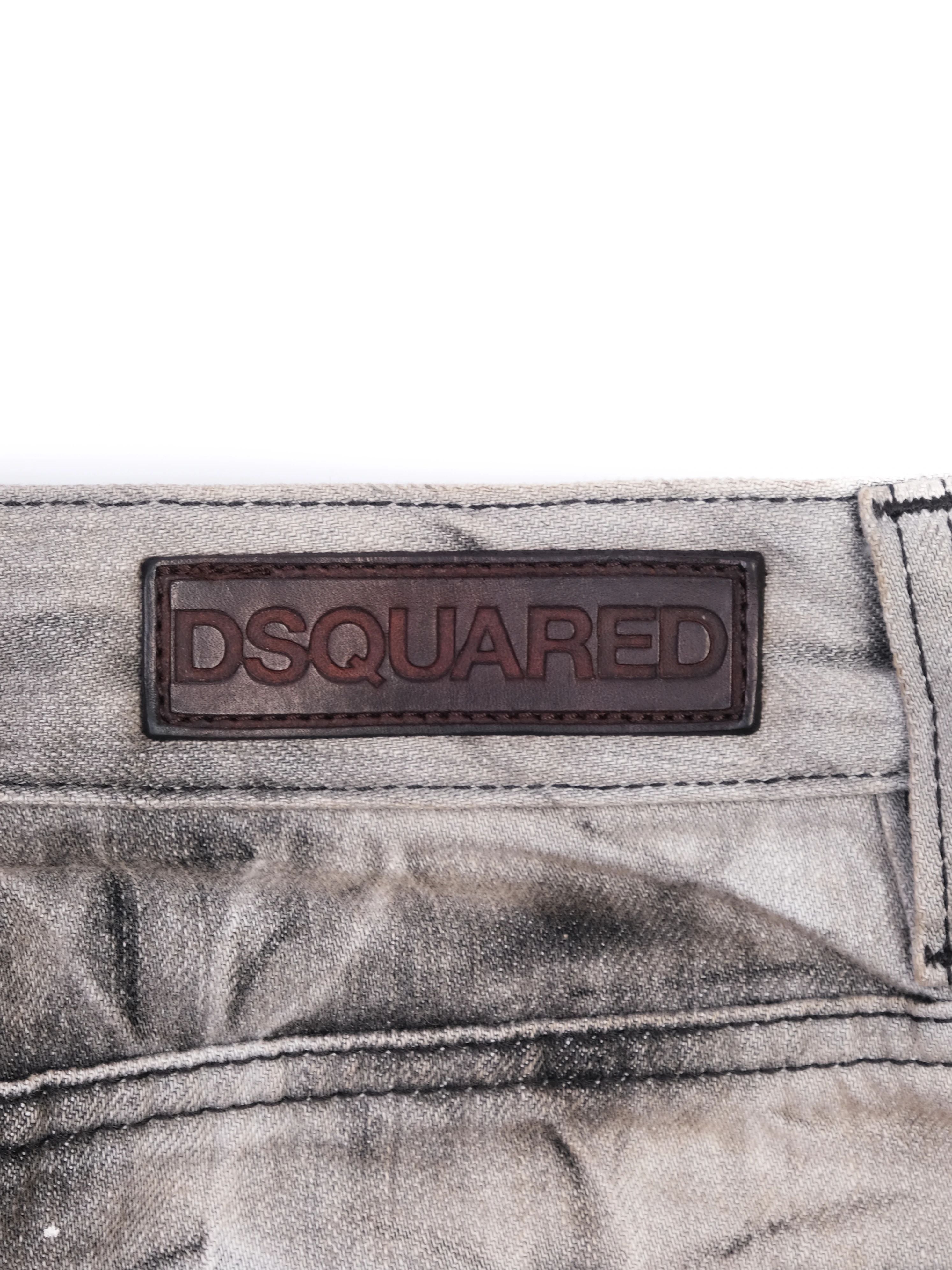 Excellent Dsquared2 Gray Distressed Denim Mini Skirt Women Size N/A