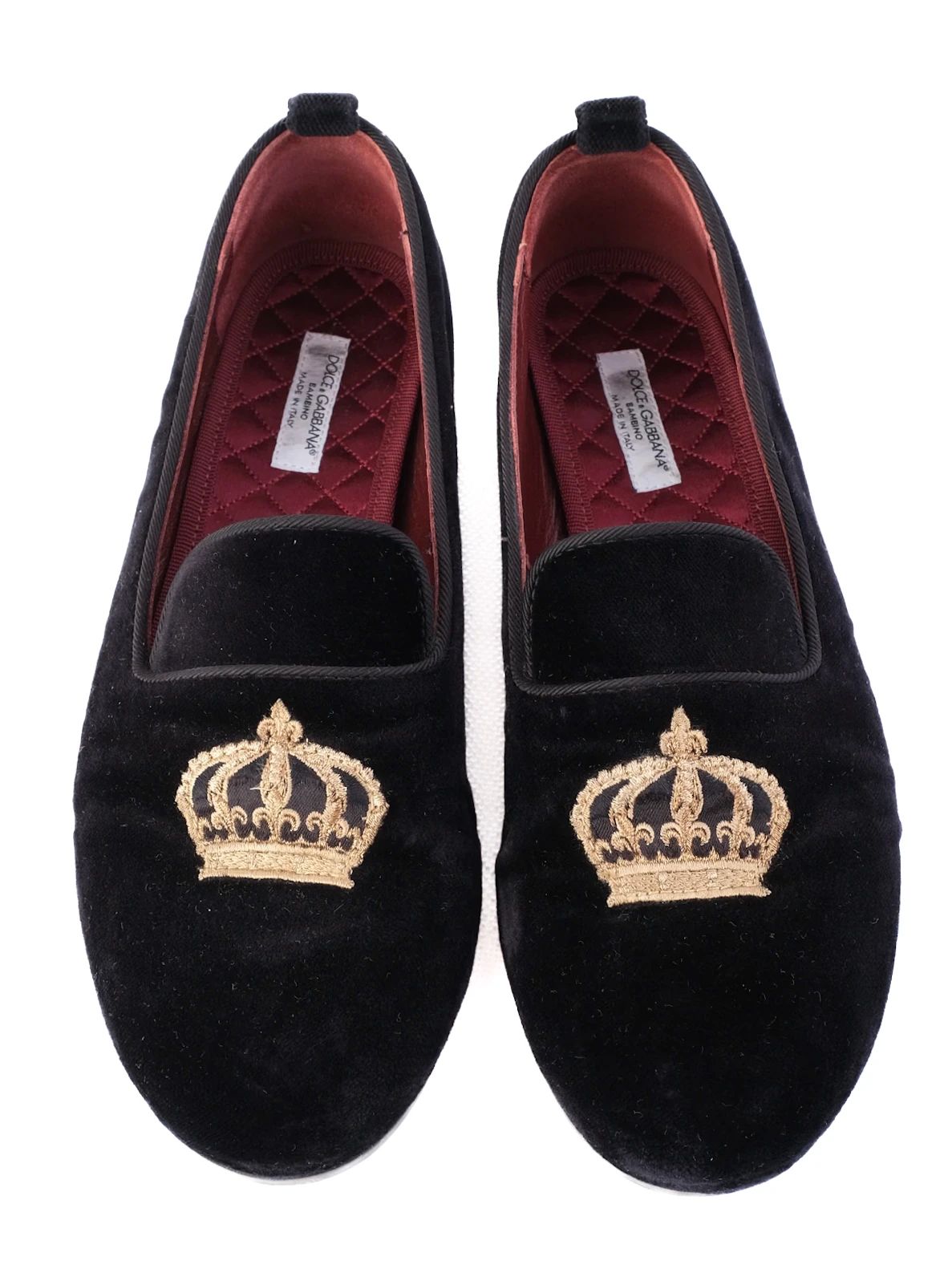 Excellent Dolce Gabbana Black Suede Loafers for Kids Size 35