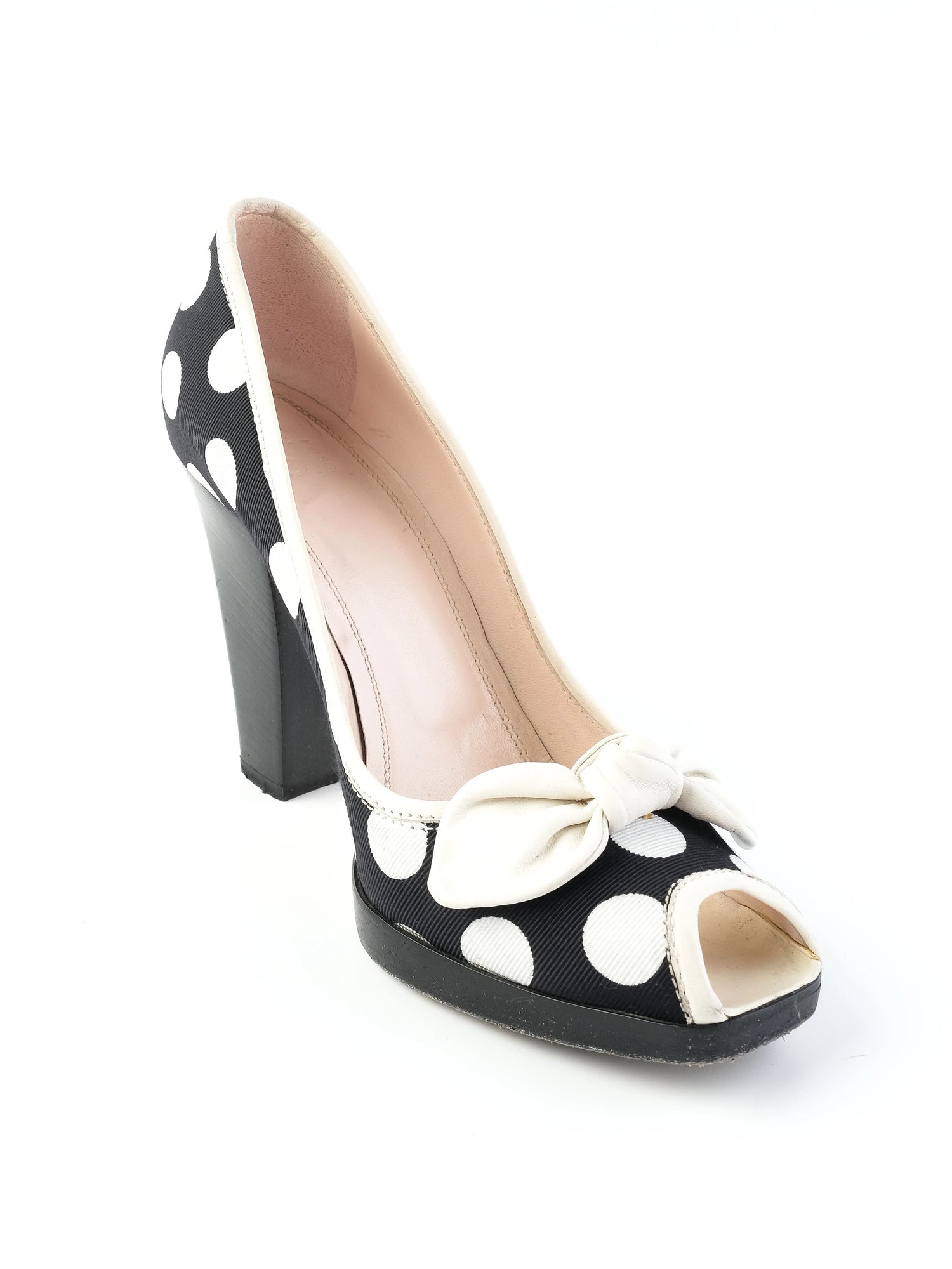 Excellent SI Rossi Polka Dot High Heels Fabric Size 38