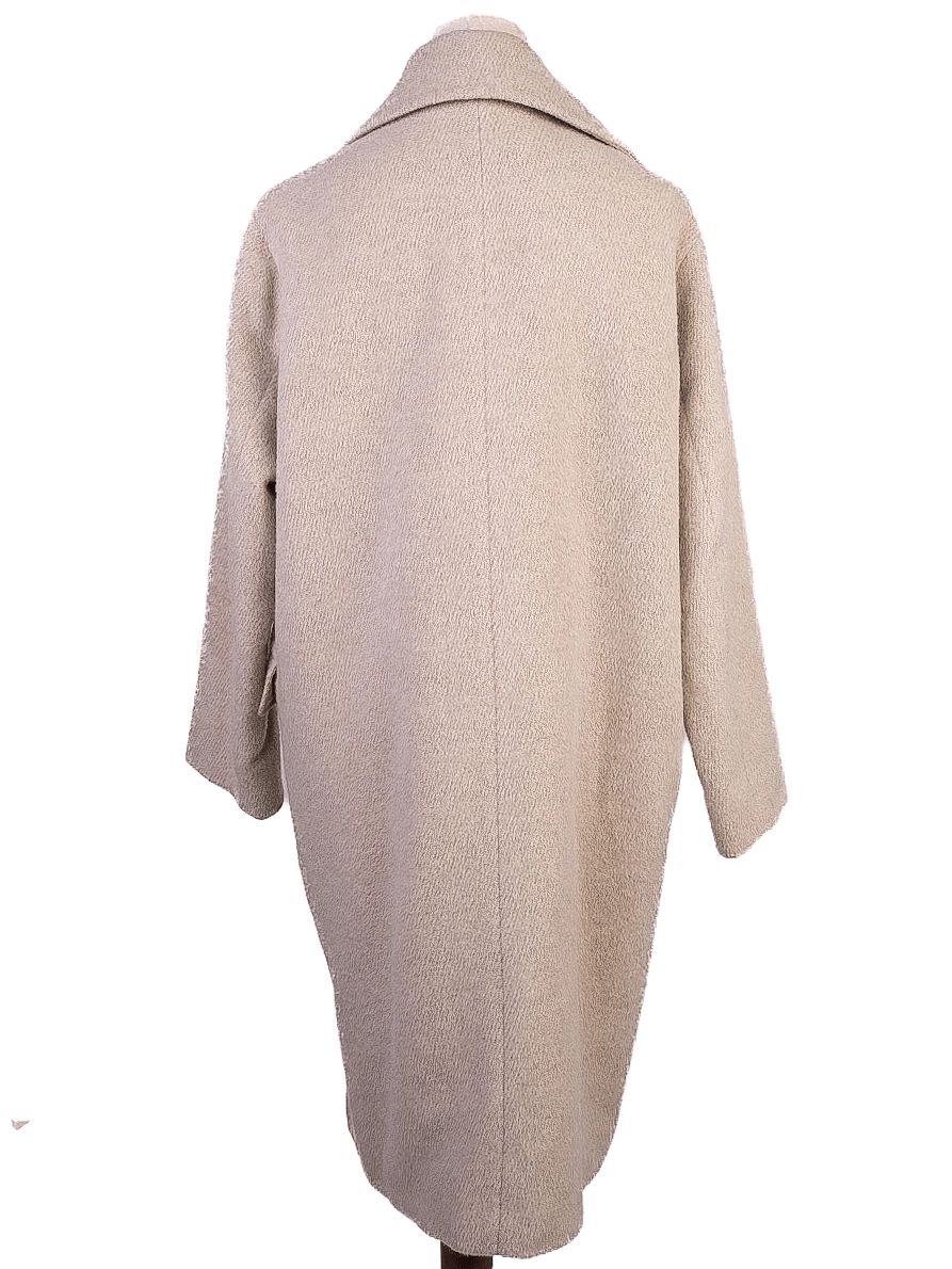 Excellent Gerard Darel WomenÕs White Wool Overcoat, Size S