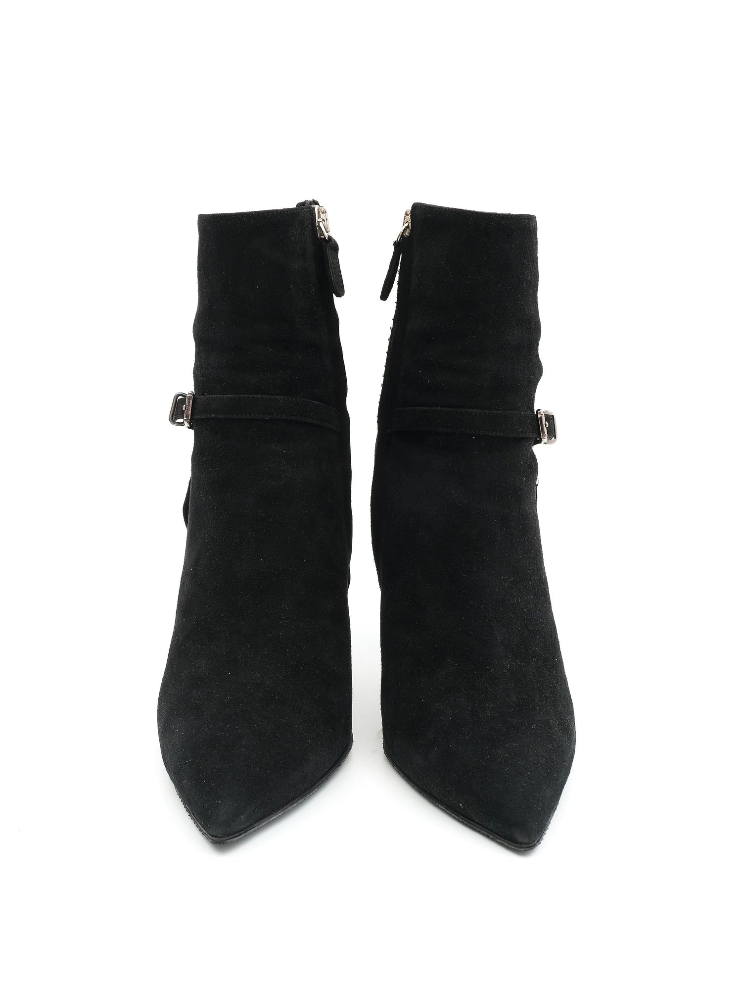 NEW Barbara Bui Black Genuine Suede Ankle Boot Size 37.5