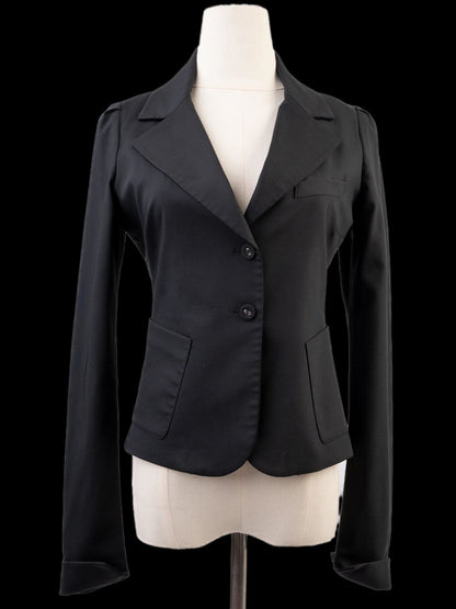 Excellent Patrizia Pepe Black Wool Blazer Size M Women