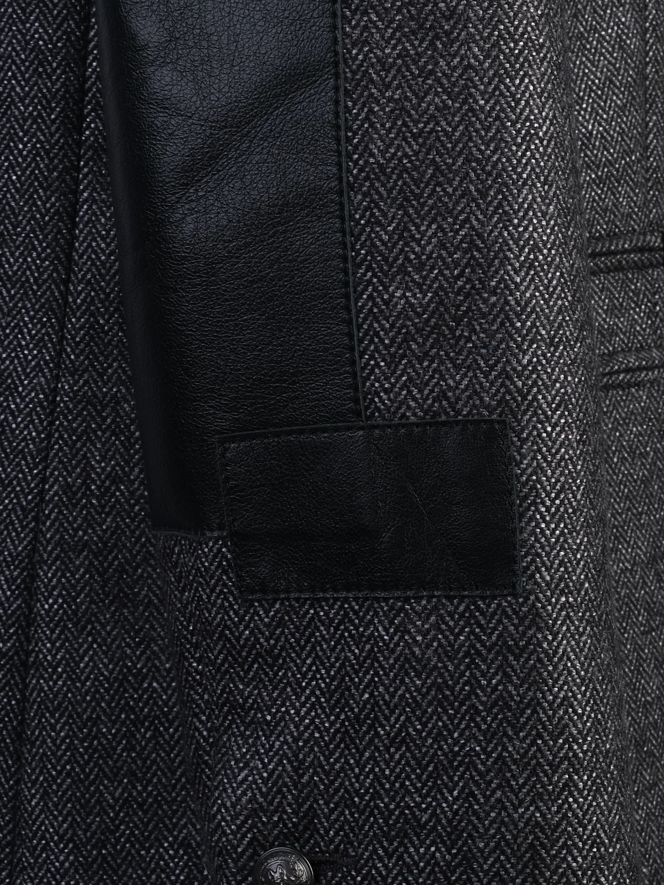 Excellent Zadig&amp;Voltaire Gray Wool Blazer with Black Collar Size N/A
