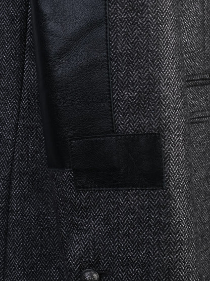 Excellent Zadig&amp;Voltaire Gray Wool Blazer with Black Collar Size N/A