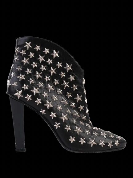 Excellent Jimmy Choo Black Leather High-Heeled Ankle Boots Size 38.5