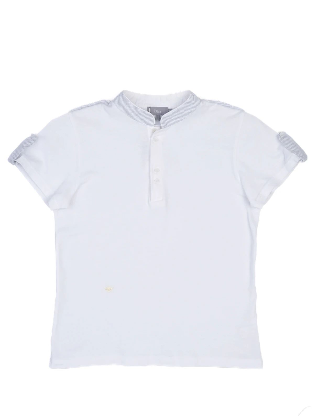 Excellent Dior White Cotton Shirt Size 10 for Kids with Button Details