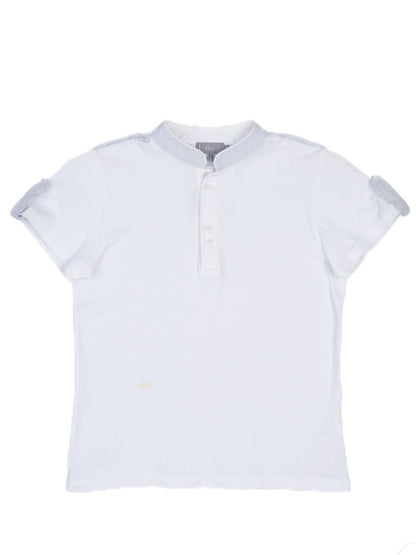 Excellent Dior White Cotton Shirt Size 10 for Kids with Button Details