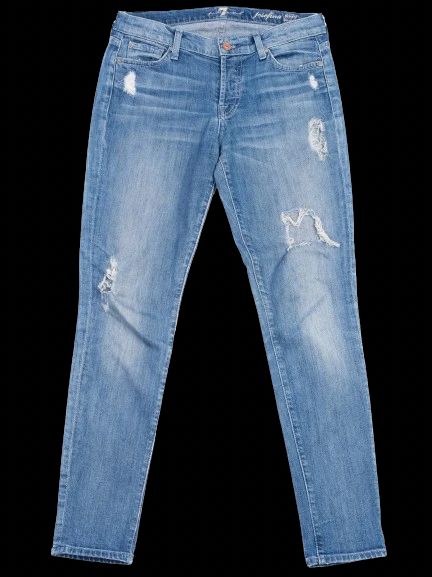 Excellent 7 for All Mankind Josefina Skinny Boyfriend Jeans Blue S