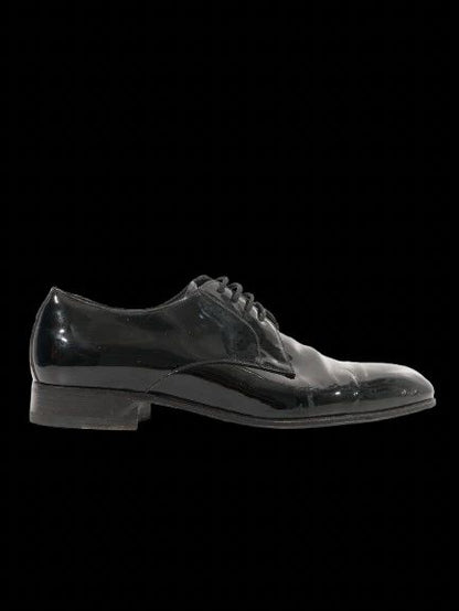 Excellent Valentino Black Patent Leather Dress Shoes Size 41