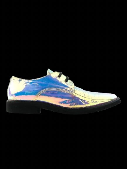 Excellent Alexander McQueen Iridescent Leather Dress Shoes Size 39