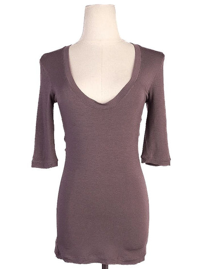 Excellent Patrizia Pepe Purple Viscose Long Sleeve Shirt Size S